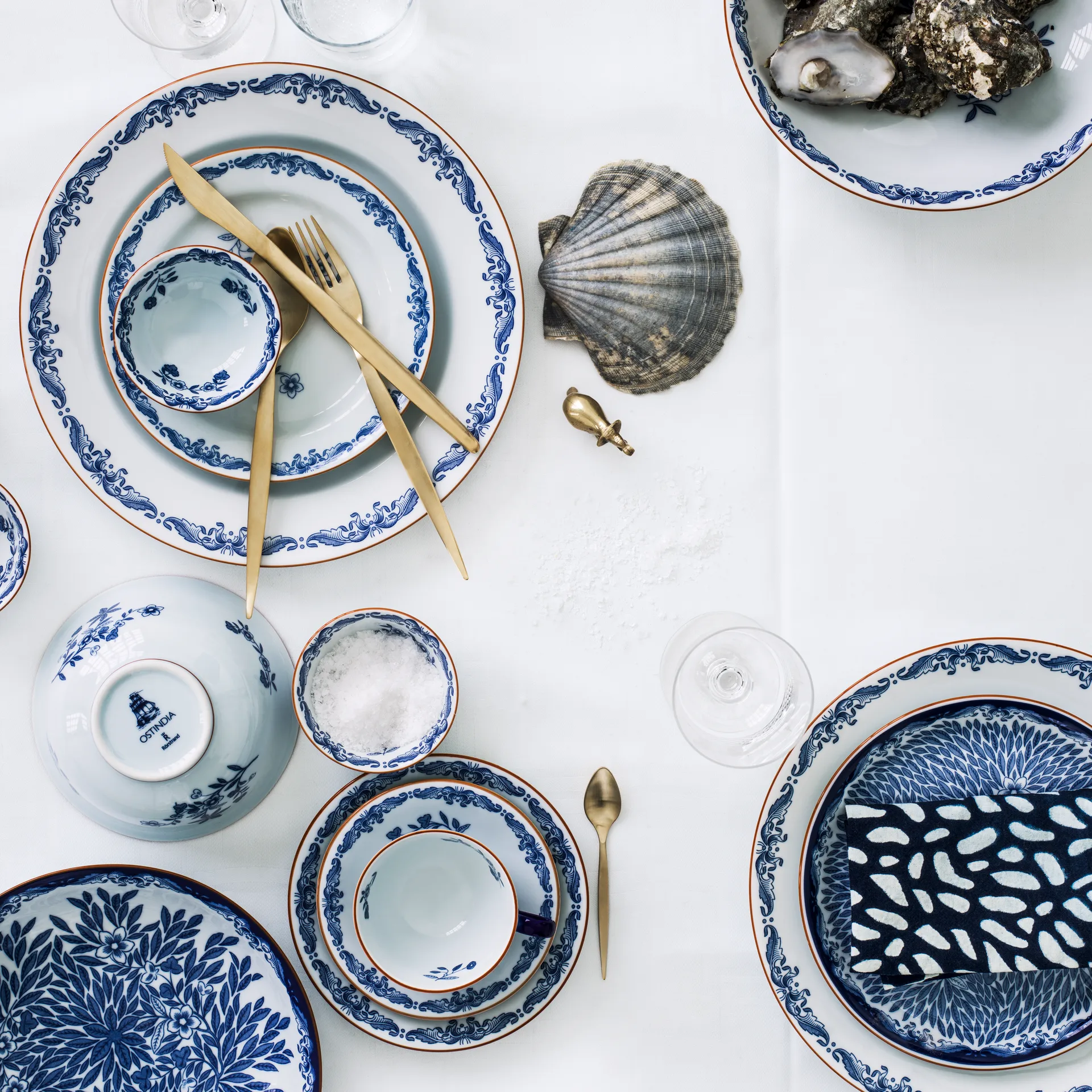 Ostindia flacher Teller, Klein 21cm Rörstrand