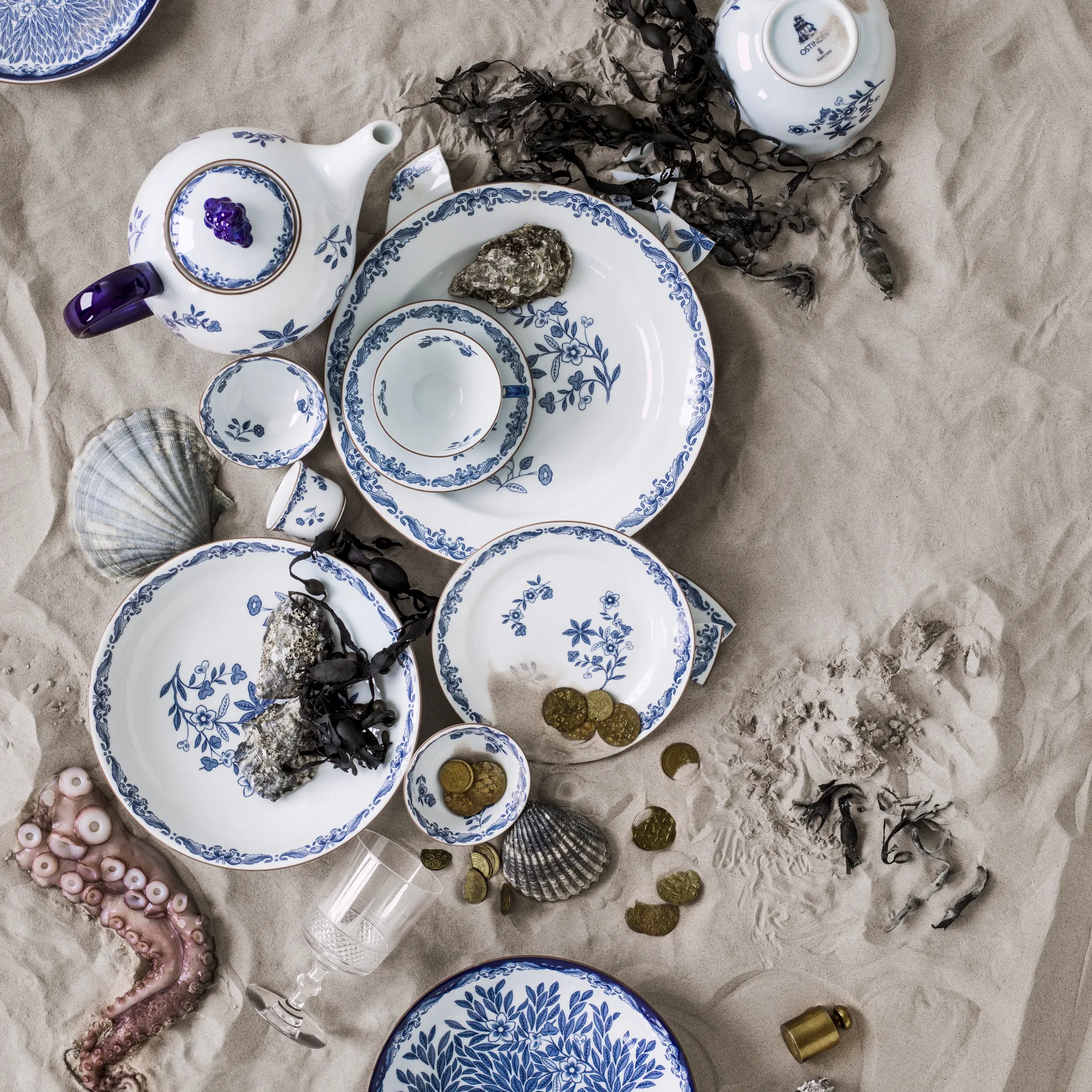 Ostindia flacher Teller, Klein 21cm Rörstrand