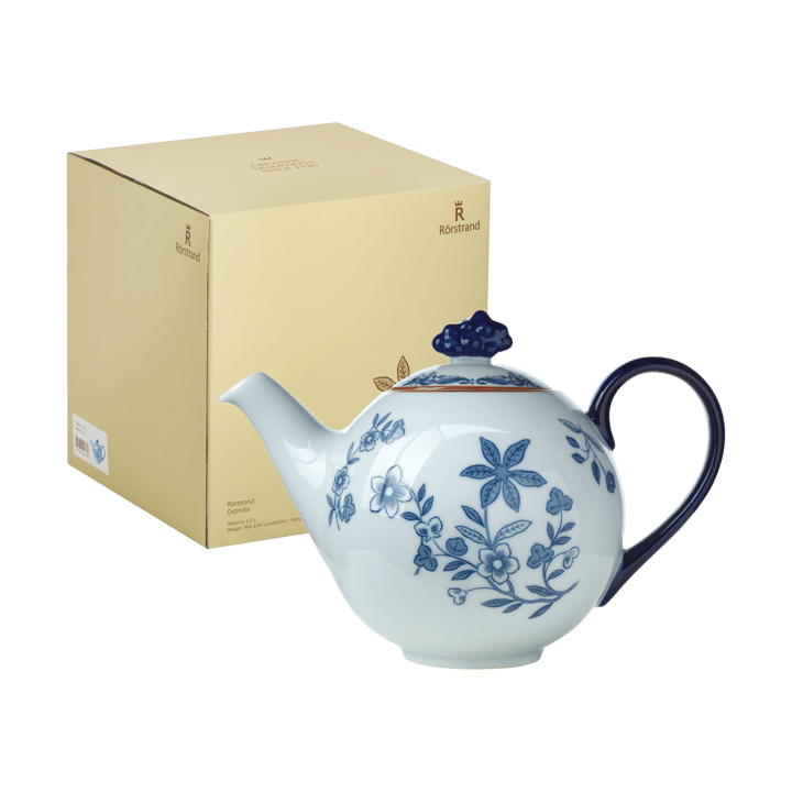 Ostindia Teekanne 1,2 l Geschenkverpackung, Blau-Weiß Rörstrand