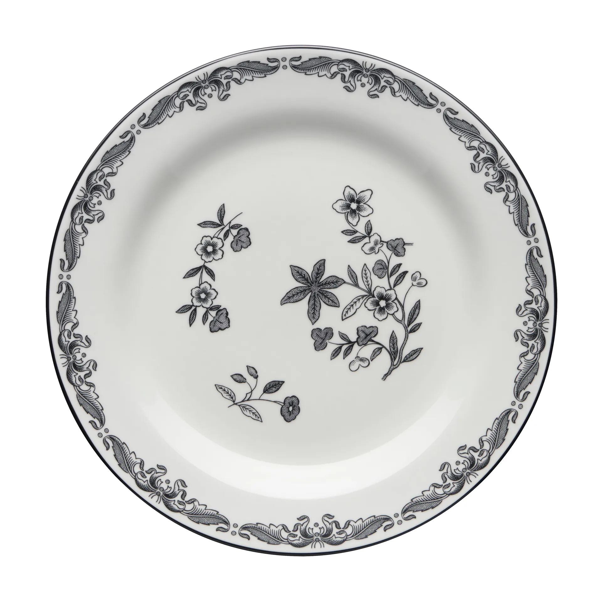 Ostindia Teller Schwarz, Ø 21 cm Rörstrand
