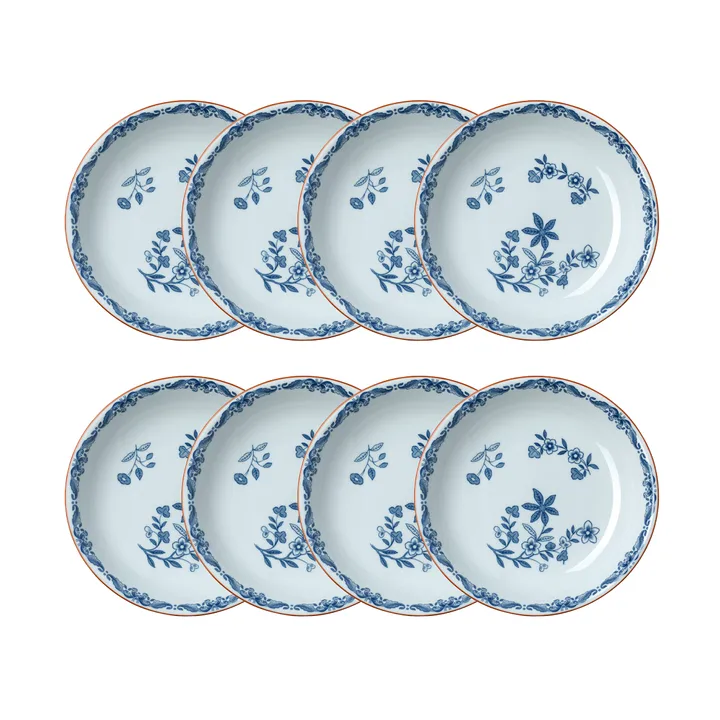 Ostindia tiefer Teller Ø22 cm 8er-Pack – Blau - Rörstrand
