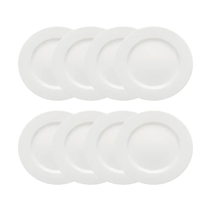 Swedish Grace Dessertteller Ø17 cm 8er-Pack - Schnee (weiß) - Rörstrand