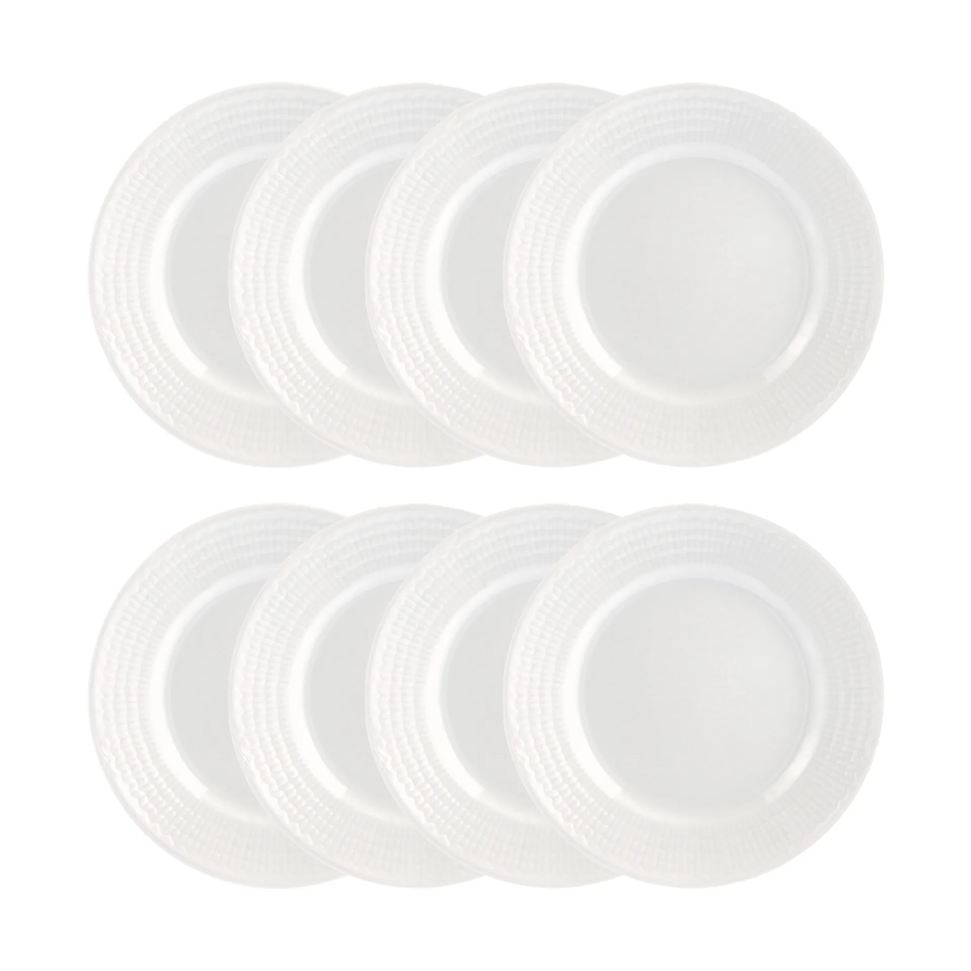 Swedish Grace Teller Ø21 cm 8er-Pack - Schnee (weiß),  Rörstrand