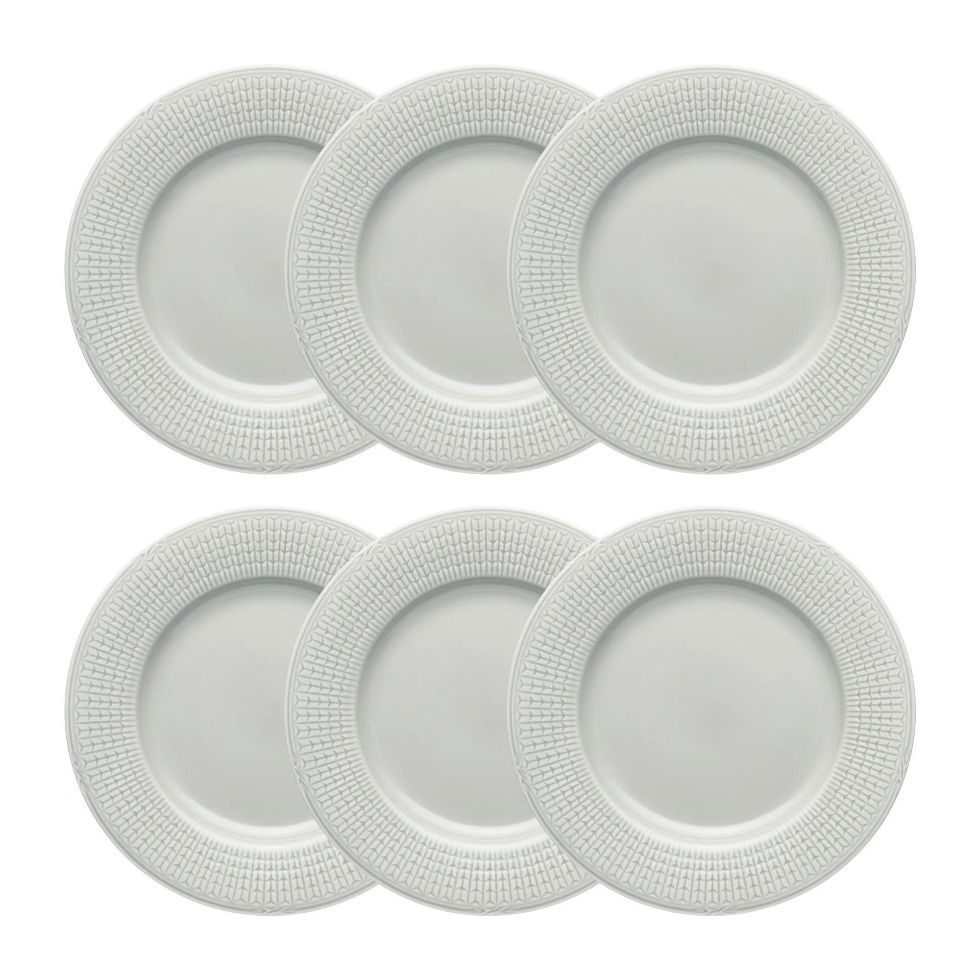 Swedish Grace Teller Ø24cm 6er Pack Nebel (grau),  Rörstrand