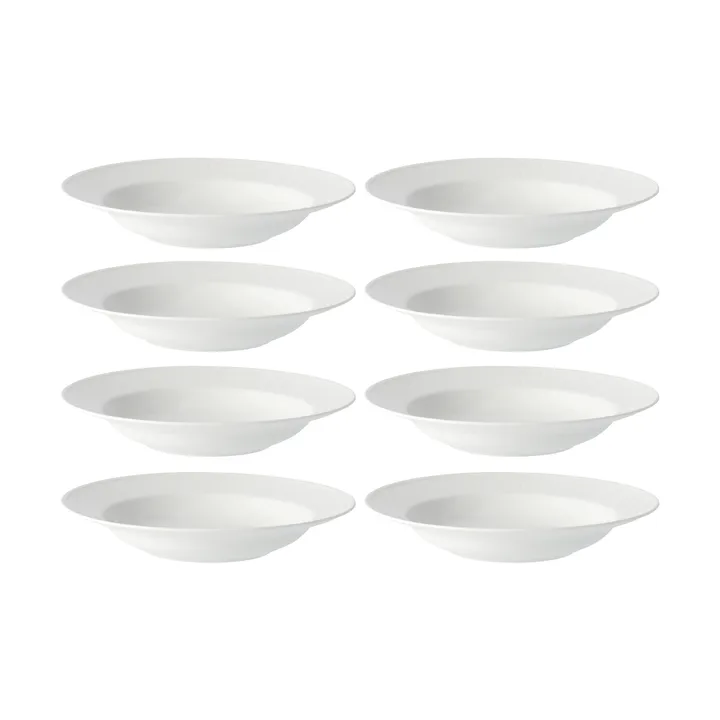 Swedish Grace tiefer Teller Ø25 cm 8er-Pack - Schnee (weiß) - Rörstrand
