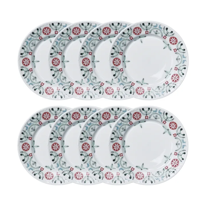 Swedish Grace Winter Dessertteller Ø17 cm 8er-Pack - Weiß - Rörstrand