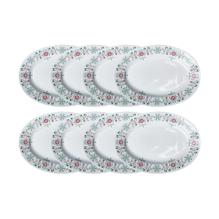 Swedish Grace Winter Teller oval 8er-Pack - Weiß - undefined - Rörstrand