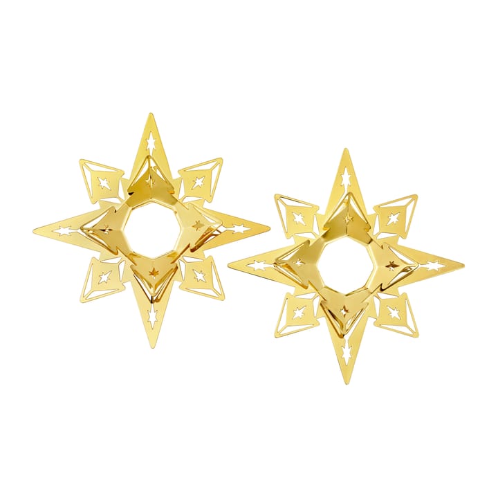 Karen Blixen Kerzenmanschette Stern 3cm 2er Pack, Vergoldet Rosendahl