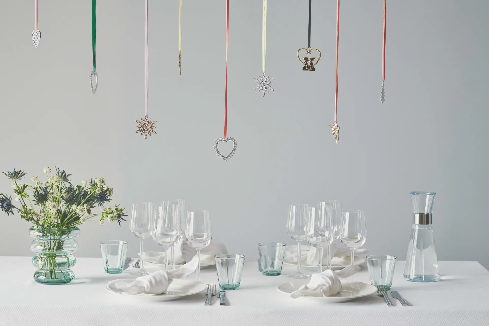 Karen Blixen Weihnachtsanhänger Blumenherz, Silver Rosendahl