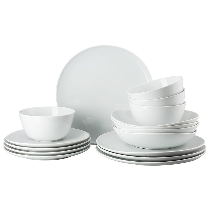 Junto Geschirr-Set weiß, 16 Teile Rosenthal