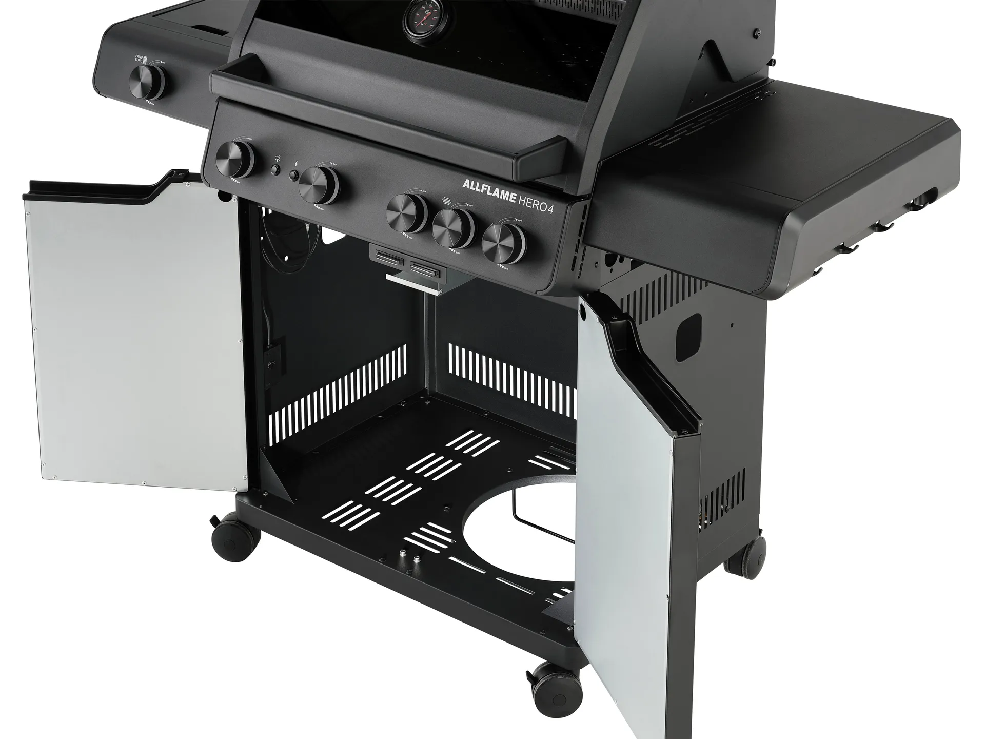 AllFlame Hero 4 Gasgrill, Schwarz Rösle