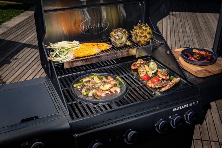 AllFlame Hero 4 Gasgrill, Schwarz Rösle