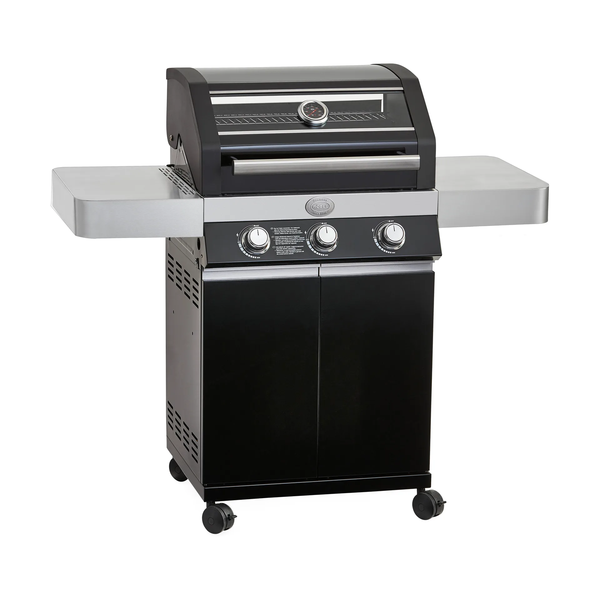 Videro G3 Pure Gasgrill, Schwarz Rösle
