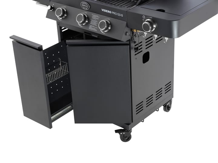 Videro PRO G3-S Vario + Gasgrill, Matt schwarz Rösle