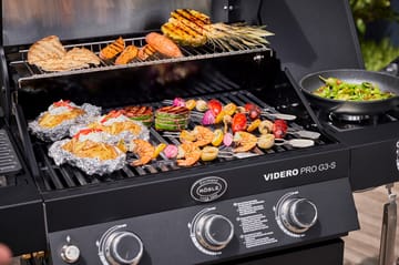 Videro PRO G3-S Vario + Gasgrill - Matt schwarz - Rösle