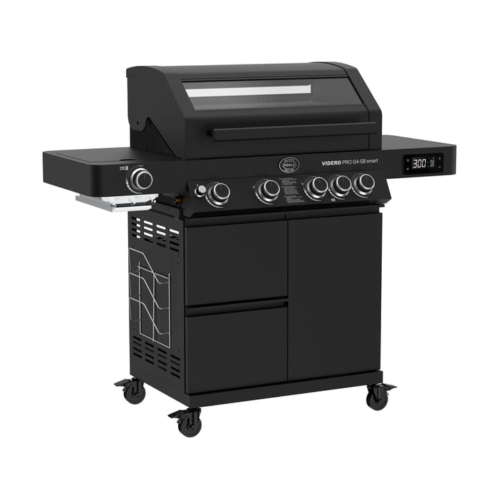 Videro PRO G4-SB Smart Vario + Gasgrill - Matt schwarz - Rösle