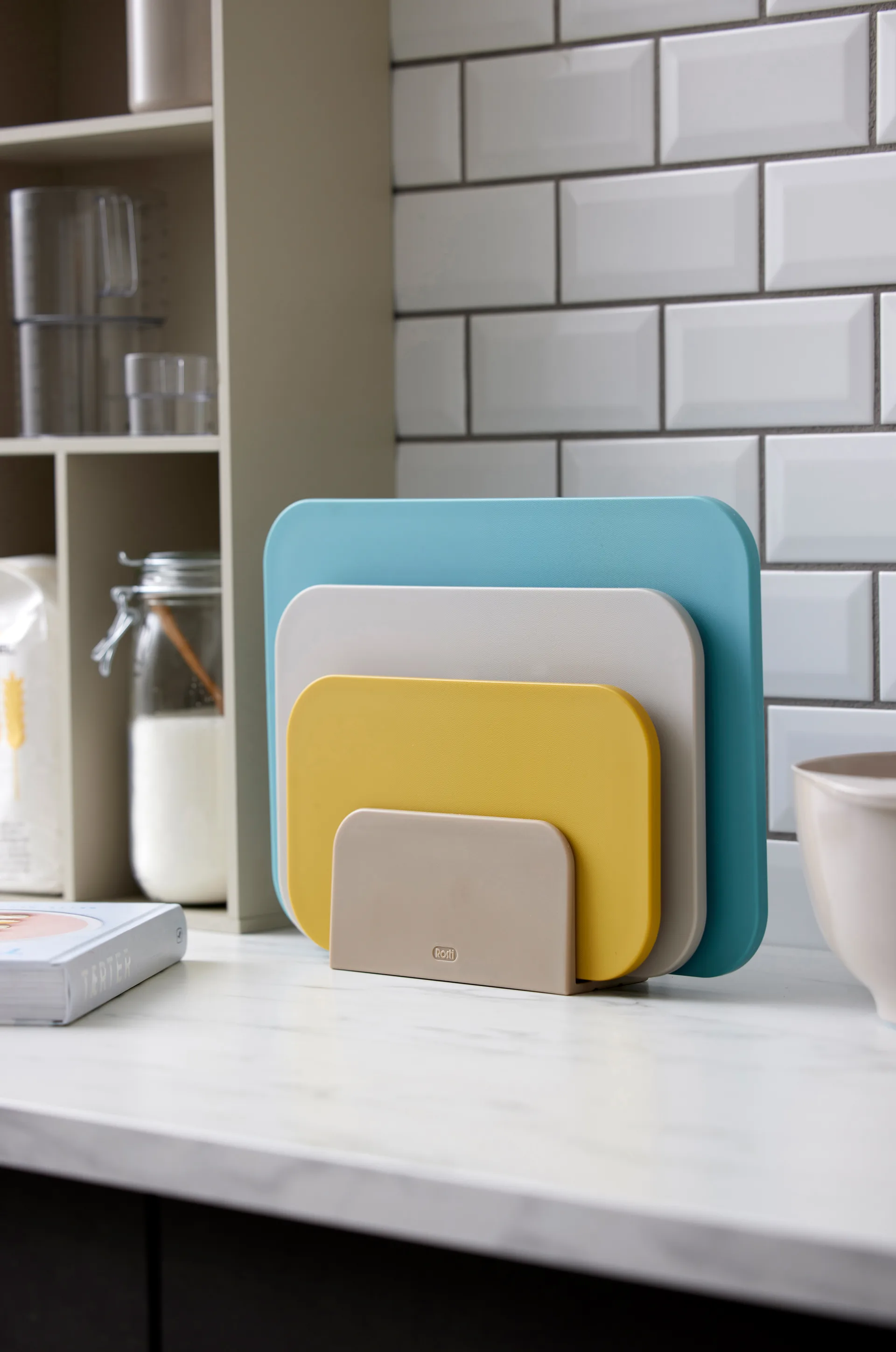 Choptima Schneidebrett Set 3 Teile und Halter, Ocean Rosti