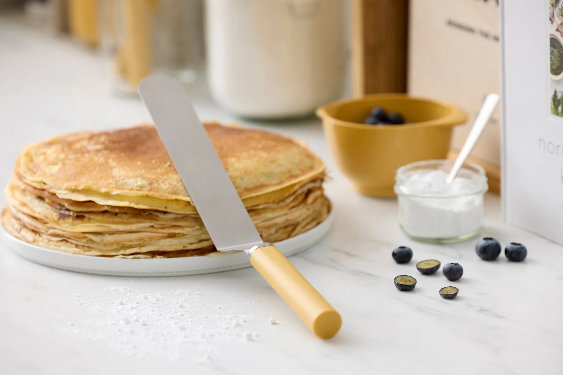 Emma Palettenmesser schmal Stahl 33 cm, Curry Rosti