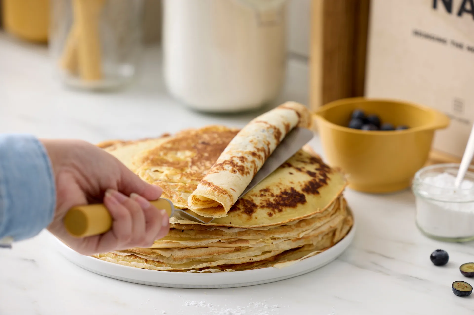 Emma Palettenmesser schmal Stahl 33 cm, Curry Rosti