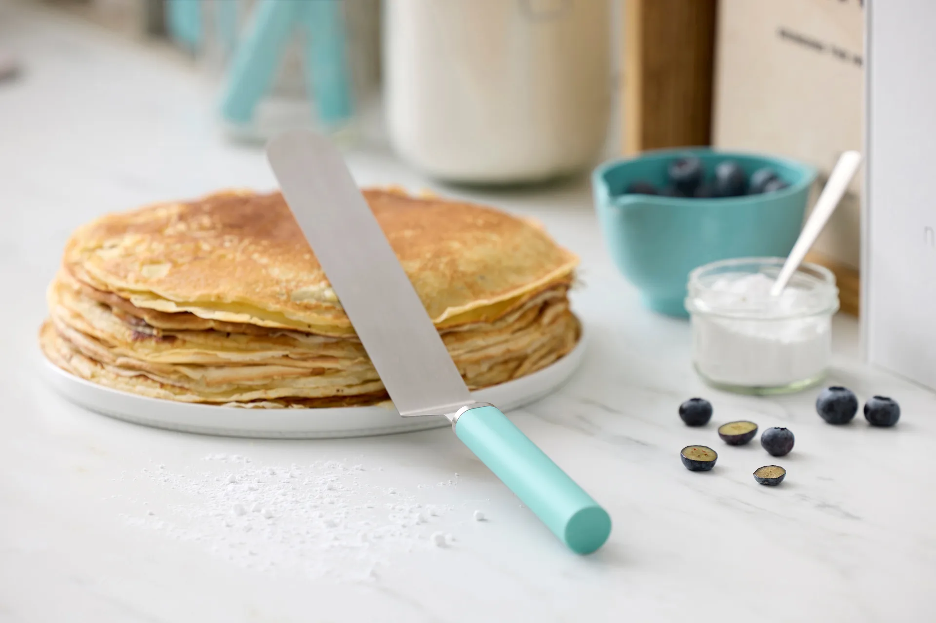 Emma Palettenmesser schmal Stahl 33 cm, Nordic green Rosti