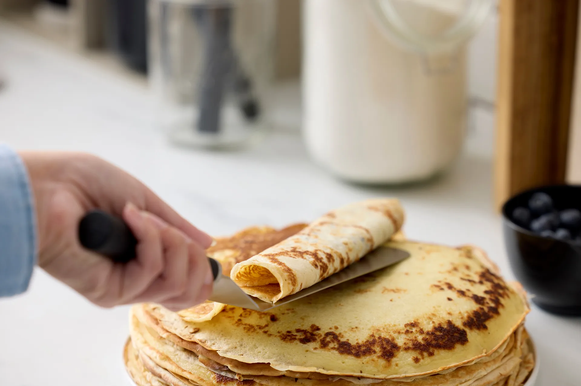 Emma Palettmesser schmal Stahl 33 cm, Black Rosti