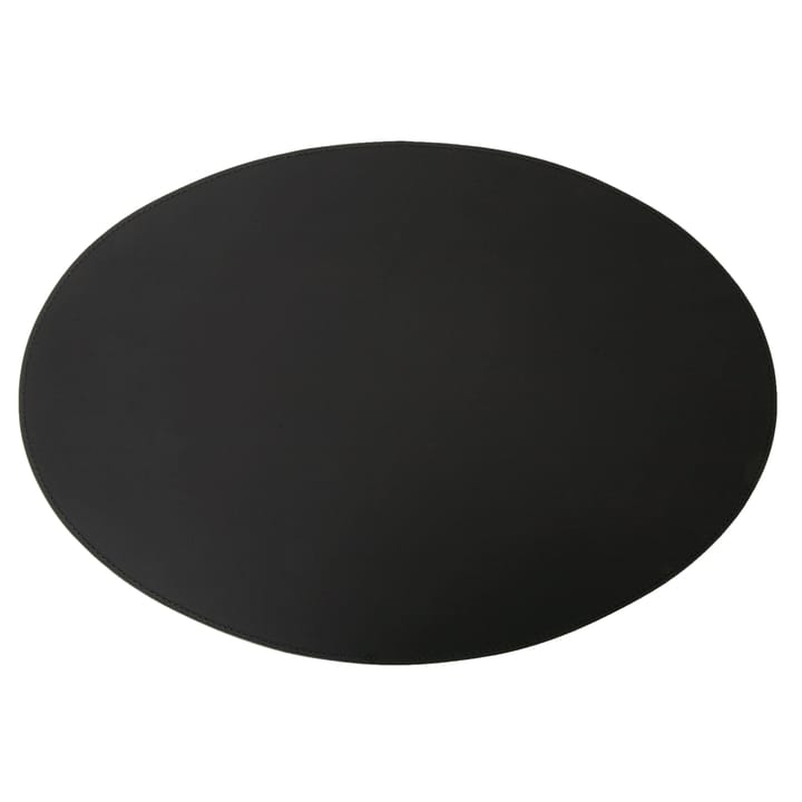 Ørskov Platzdecke Leder oval 47 x 34cm, Schwarz Ørskov