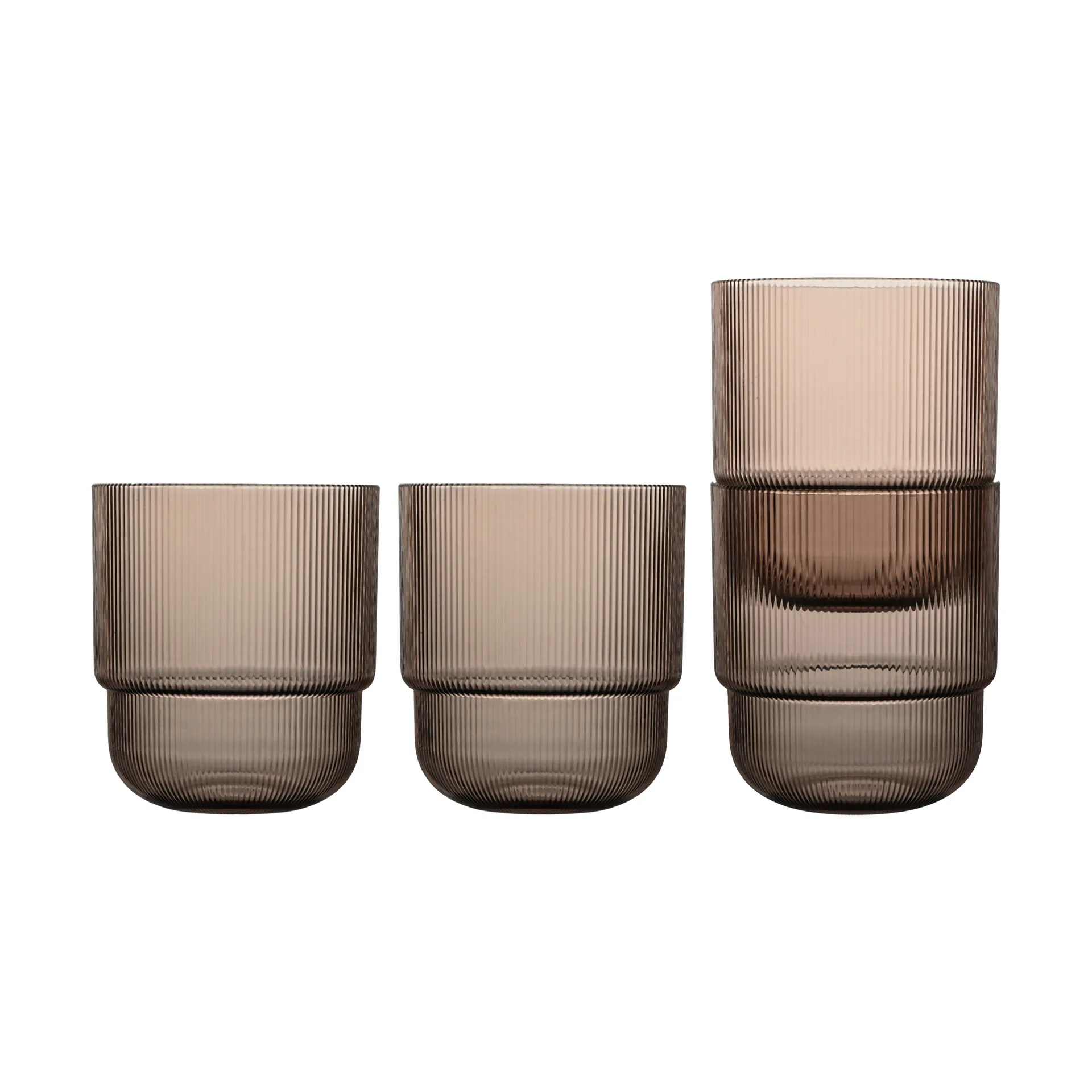 Billi Wasserglas 40 cl 4er Pack, Braun Sagaform