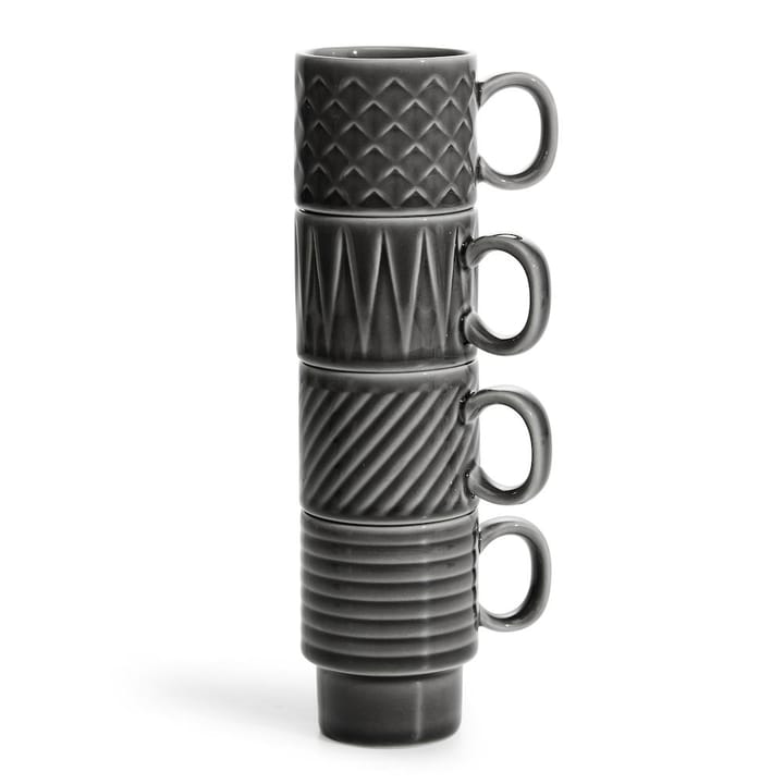 Coffee & More Espressotasse 4er Pack, Grau Sagaform