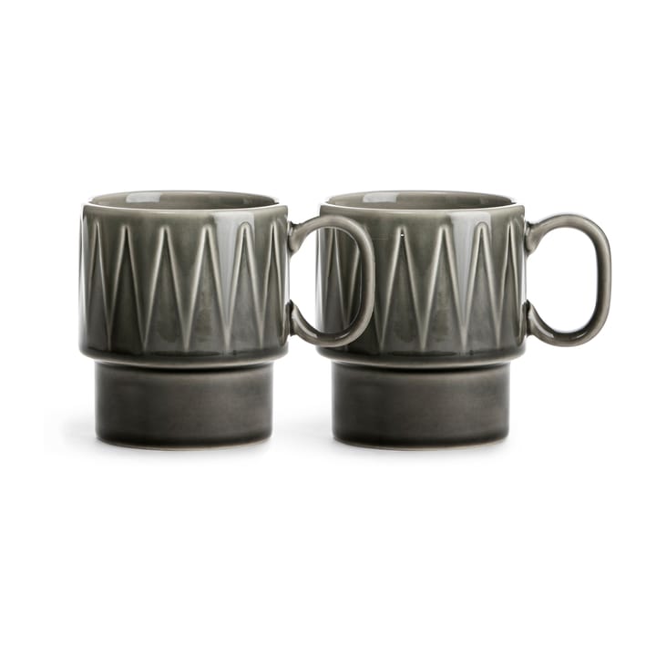 Coffee & More Kaffeetasse 2er Pack, Grau Sagaform