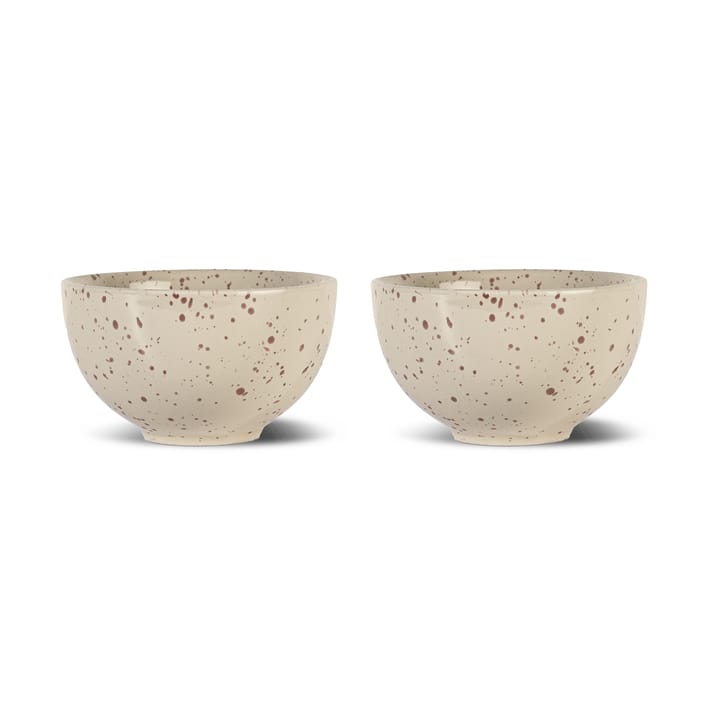 Ditte Schale 2er-Pack - Beige-Weinrot - Sagaform