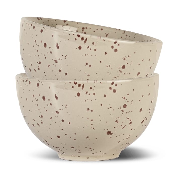 Ditte Schale 2er-Pack, Beige-Weinrot Sagaform