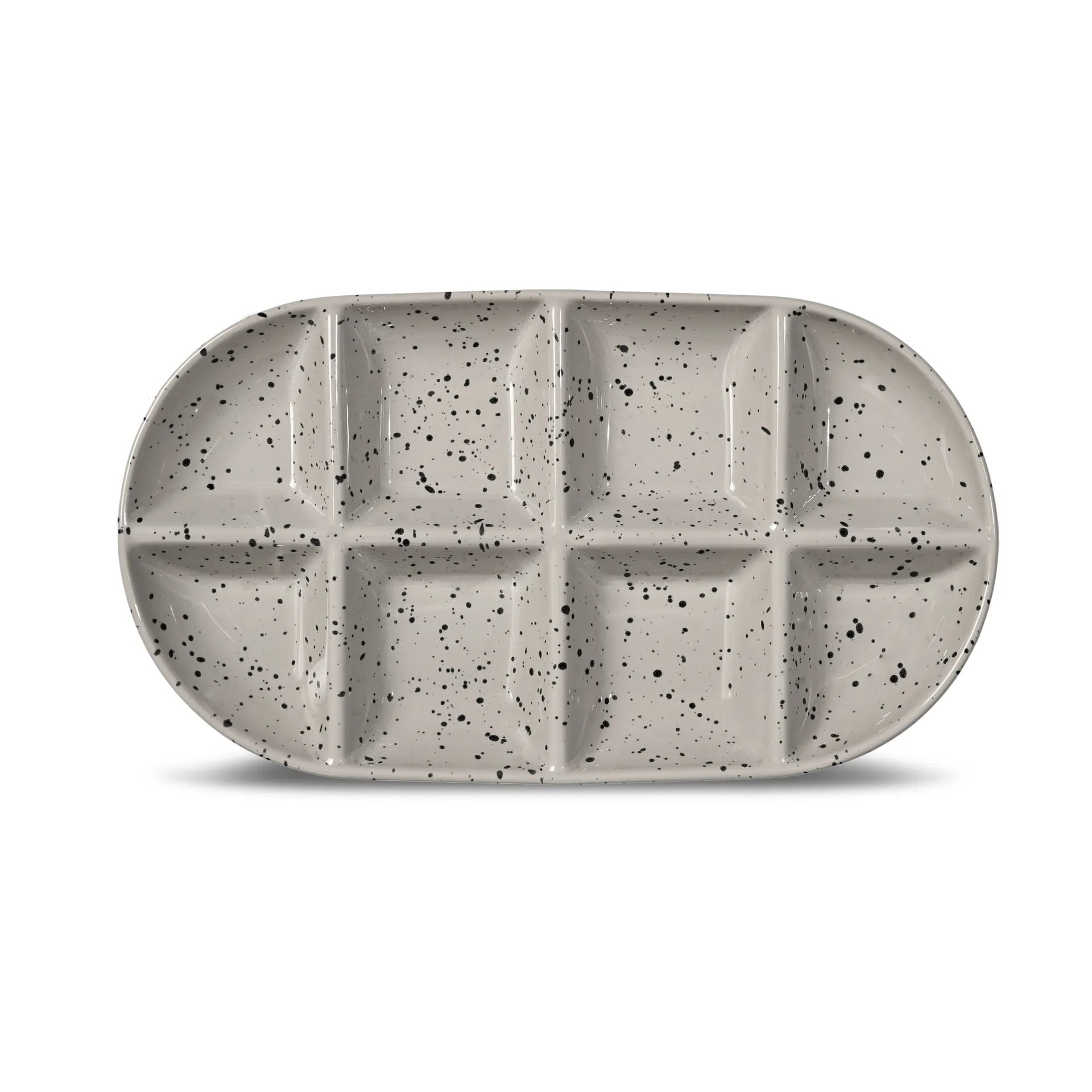 Ditte Servierplatte groß 20x36 cm, Grau-schwarz Sagaform