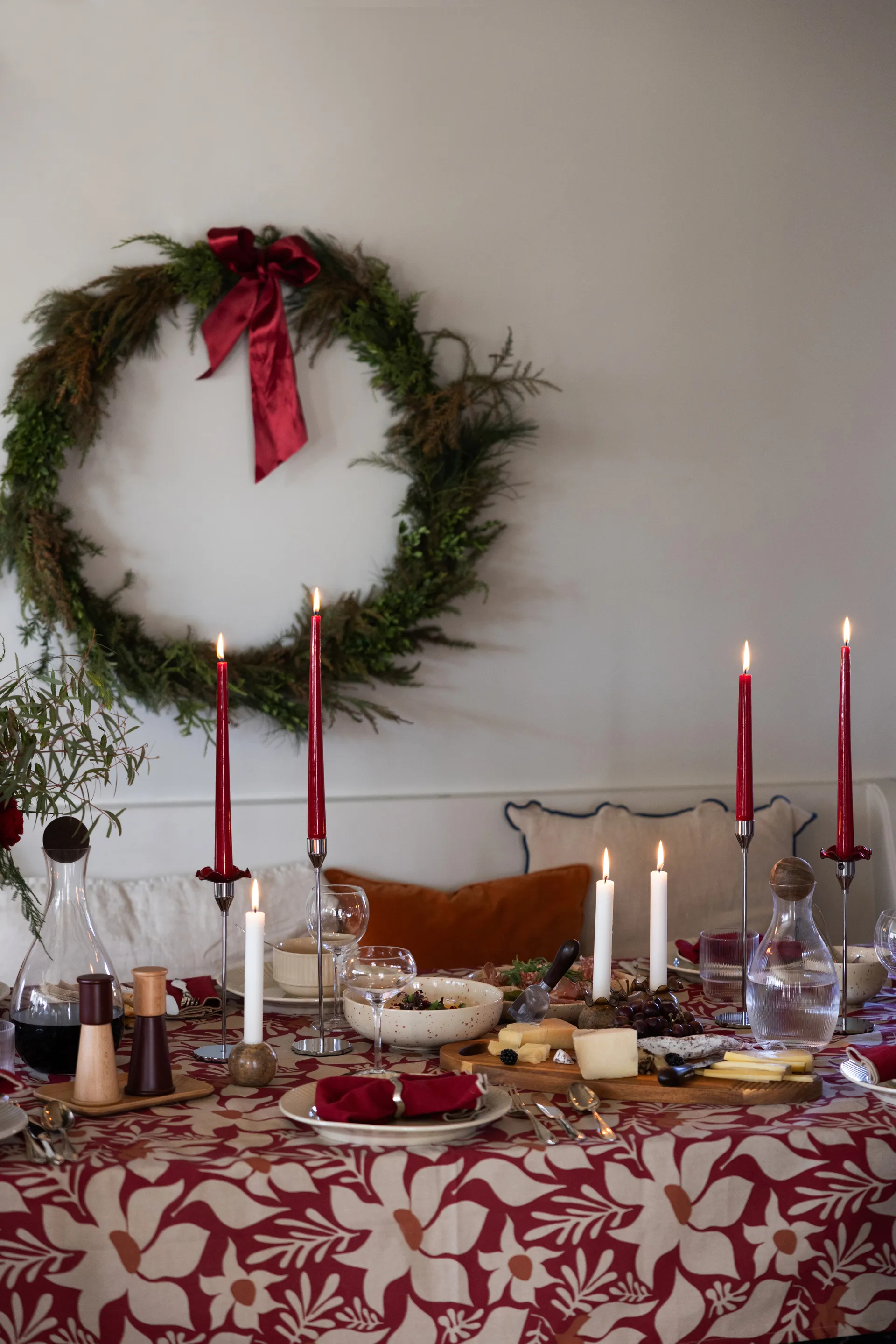 Ditte Servierschale, Beige-Weinrot Sagaform