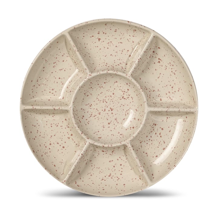 Ditte Servierteller - Beige-Weinrot - Sagaform