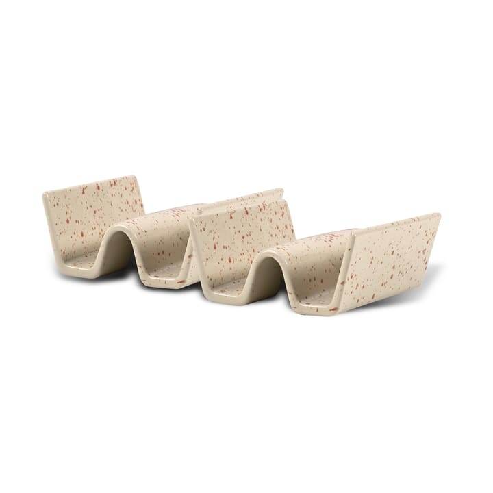 Ditte Taco Halter 2er-Pack - Beige-Weinrot - Sagaform