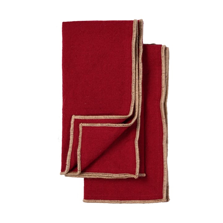 Edith Serviette 45x45 cm 2er-Pack - Weinrot - Sagaform