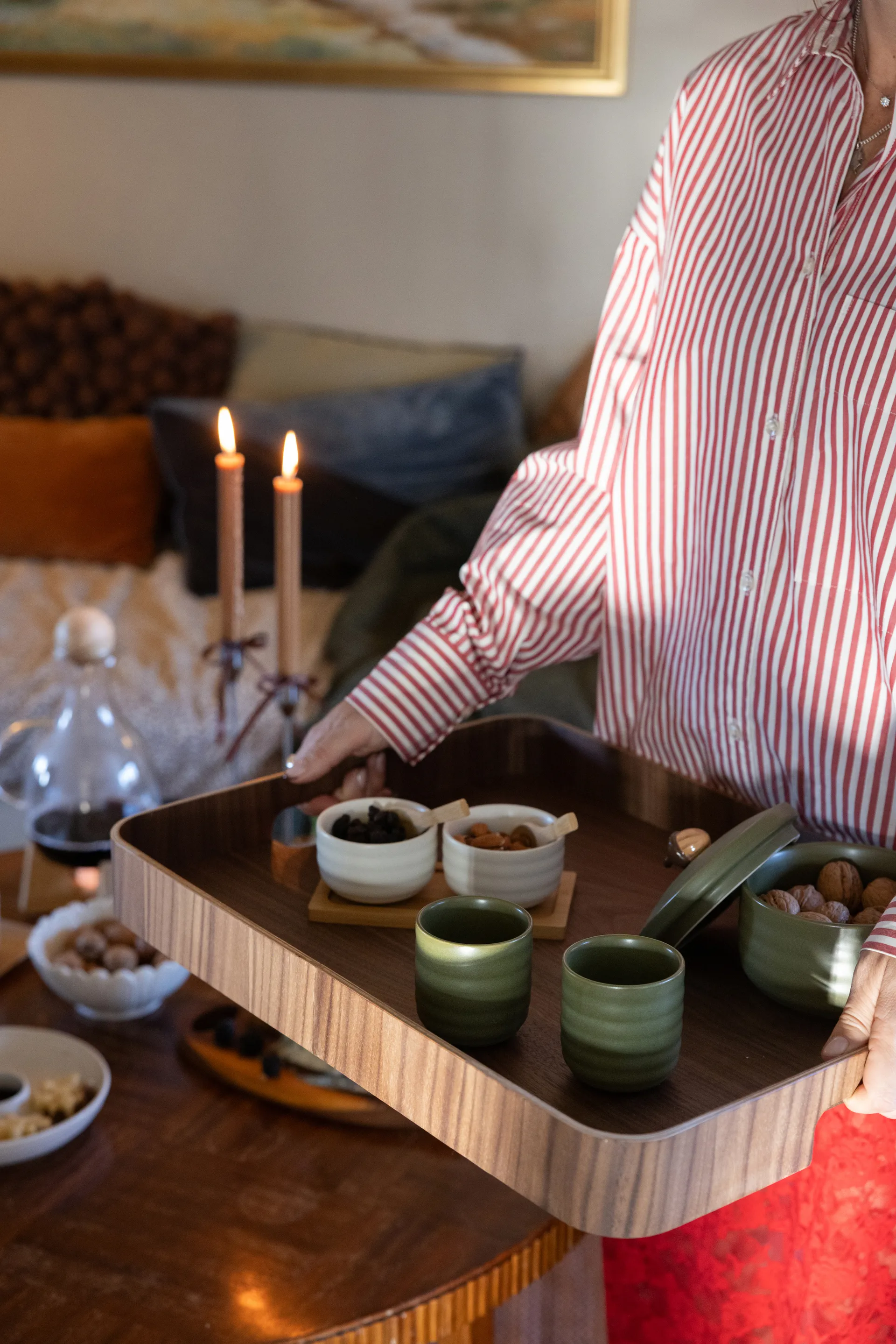 Hanna Tablett groß 40x55 cm, Dunkelbraun Sagaform