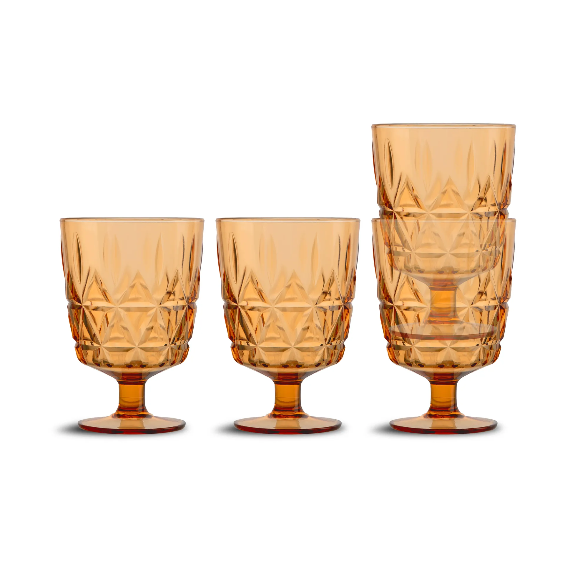 Picknick Juni Glas 4er Pack, Amber Sagaform