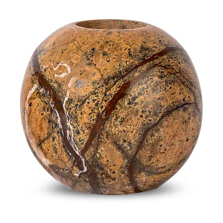 Stein Kerzenhalter Ø6 cm - Brauner Waldmarmor - Sagaform