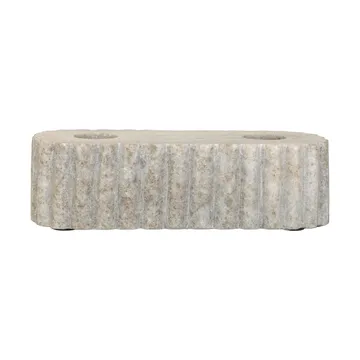 Stein-Kerzenhalter für zwei Kerzen - Travertinmarmor, 15x6x4 cm - Sagaform