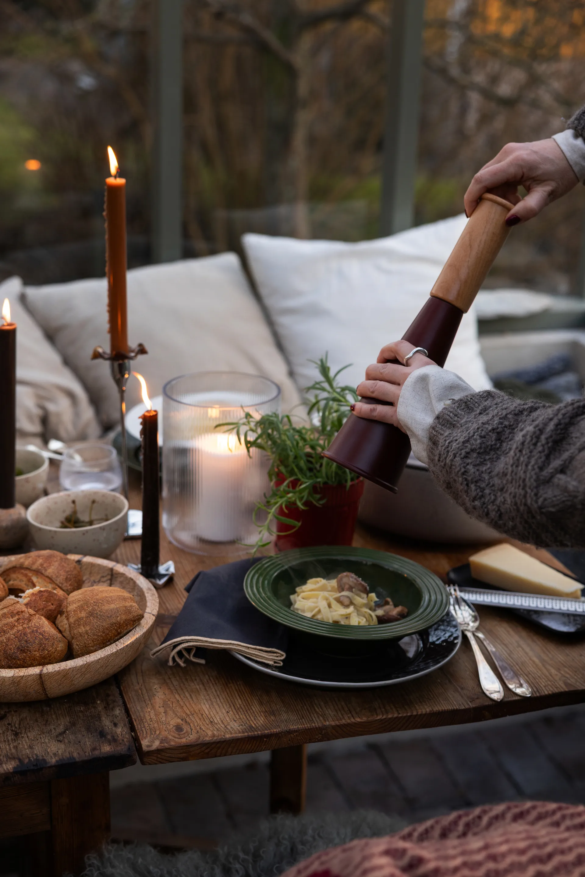 Stein Schüssel groß Ø28 cm, Brauner Waldmarmor Sagaform