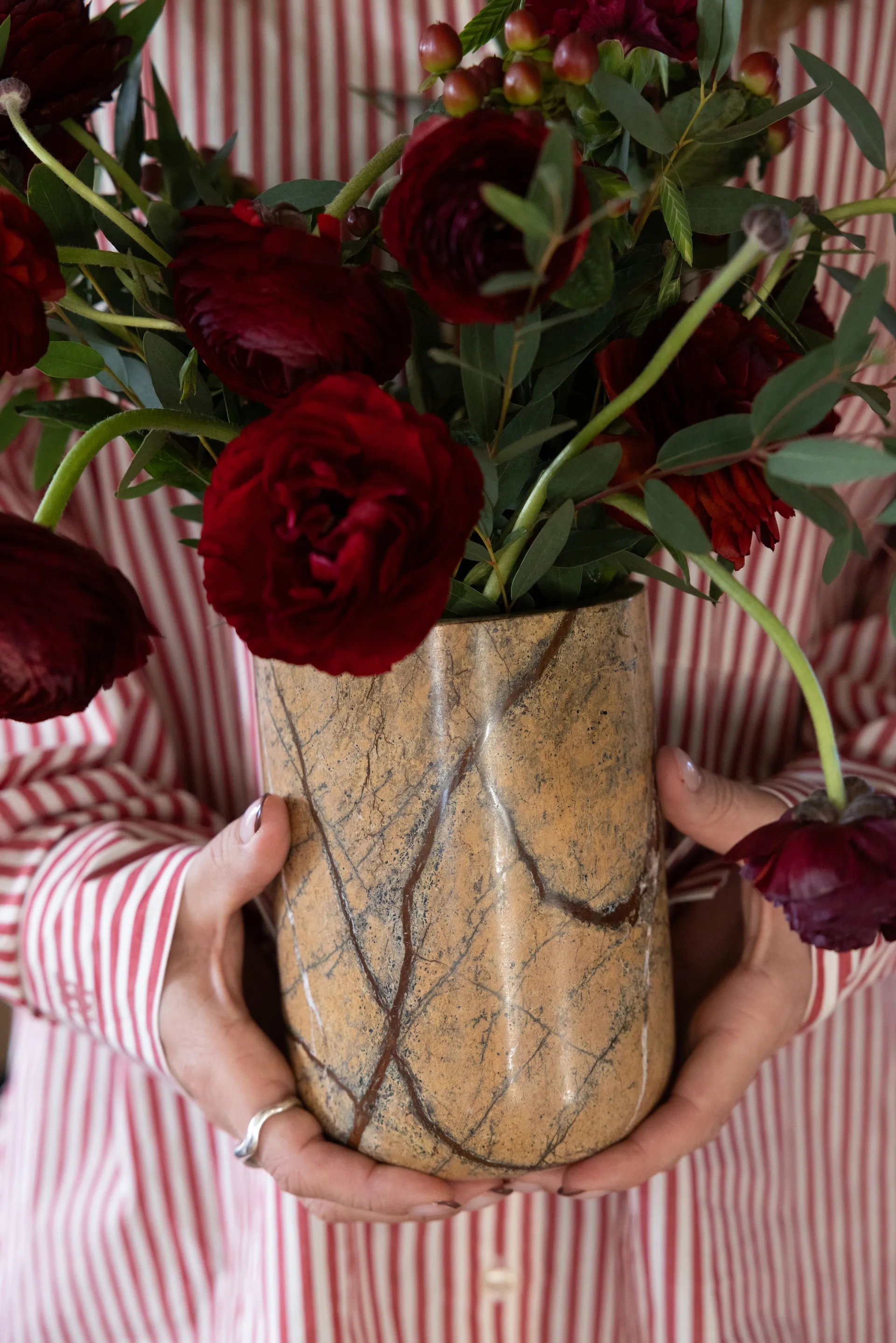 Sten Weinkühler Ø12,5cm, Brauner Waldmarmor Sagaform