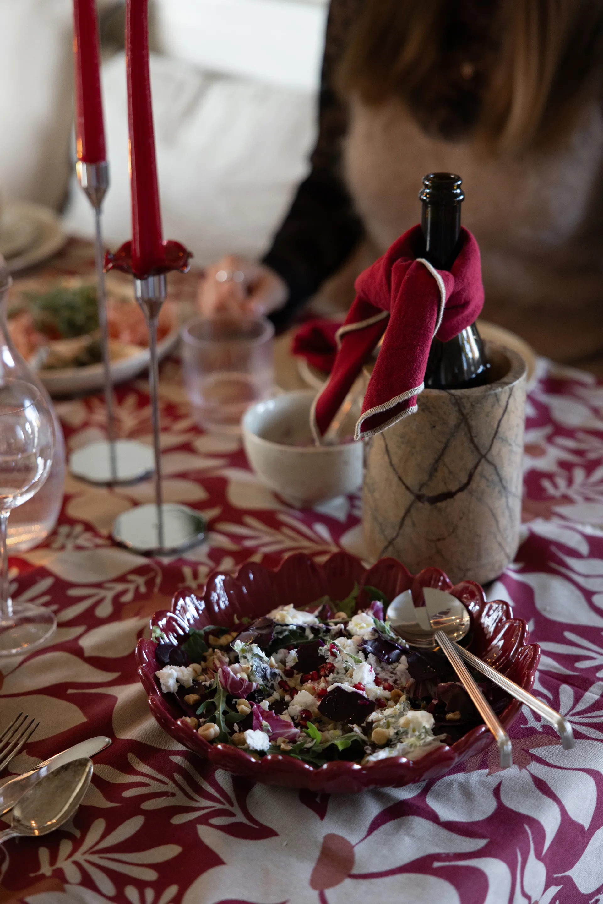 Sten Weinkühler Ø12,5cm, Brauner Waldmarmor Sagaform