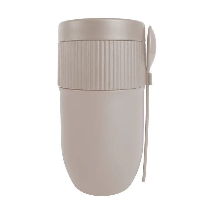 Ted Thermos-Joghurtbecher mit Löffel - Beige Pantone Warm gray 3C, 32 cl - Sagaform