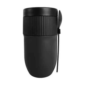 Ted Thermos-Joghurtbecher mit Löffel - Schwarz, 32 cl - Sagaform