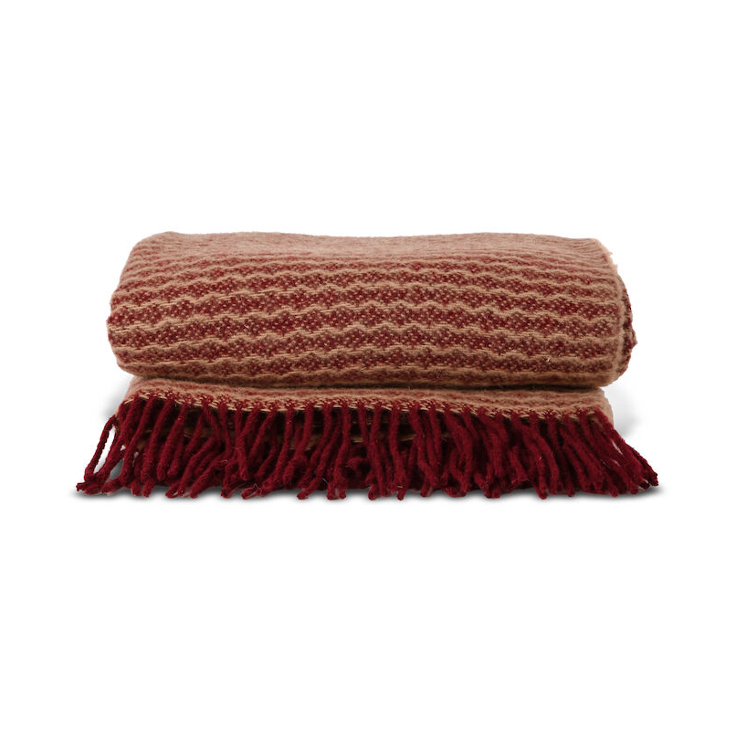 Sagaform Ulli Decke 130x170 cm Weinrot