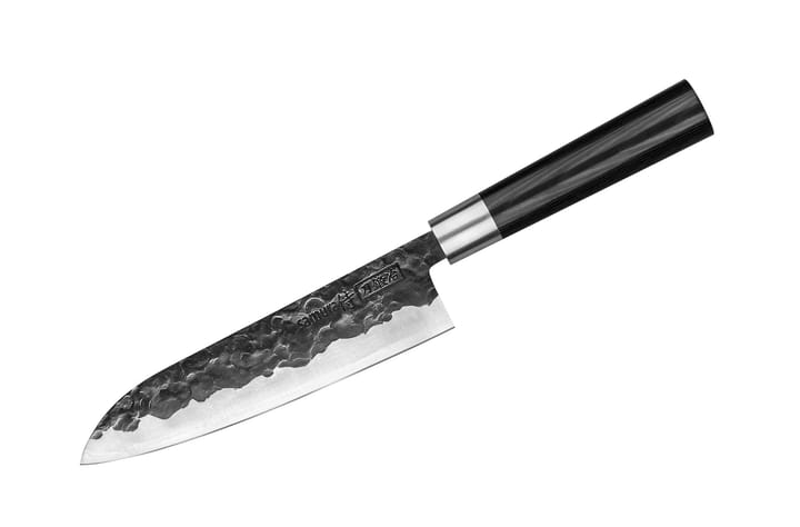 Blacksmith Santokumesser 18 cm, Schwarz Samura
