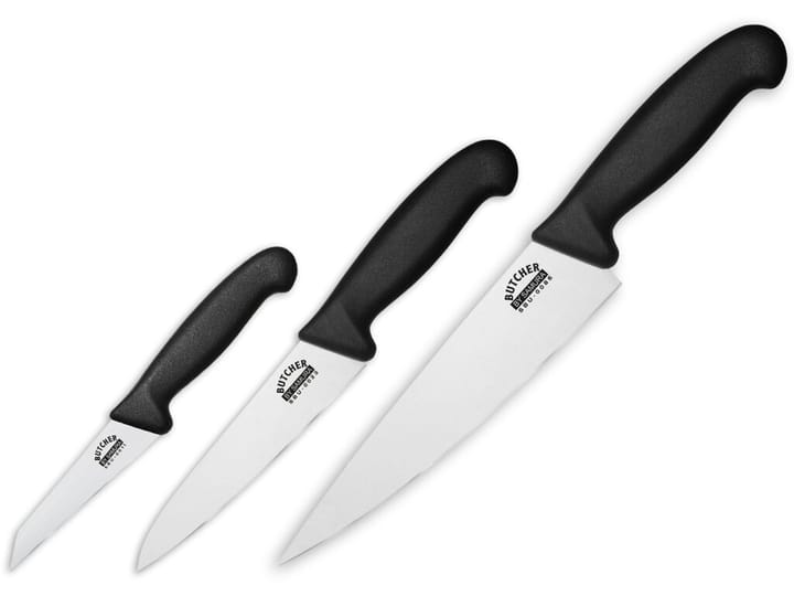 Butcher Messerset 3 Teile, Schwarz Samura