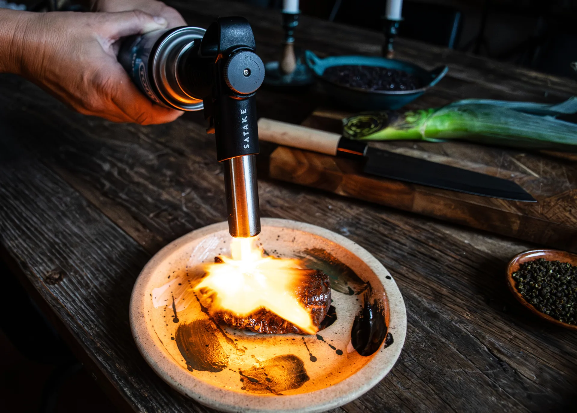 Satake Brennerdüse für Gasflasche, Schwarz Satake
