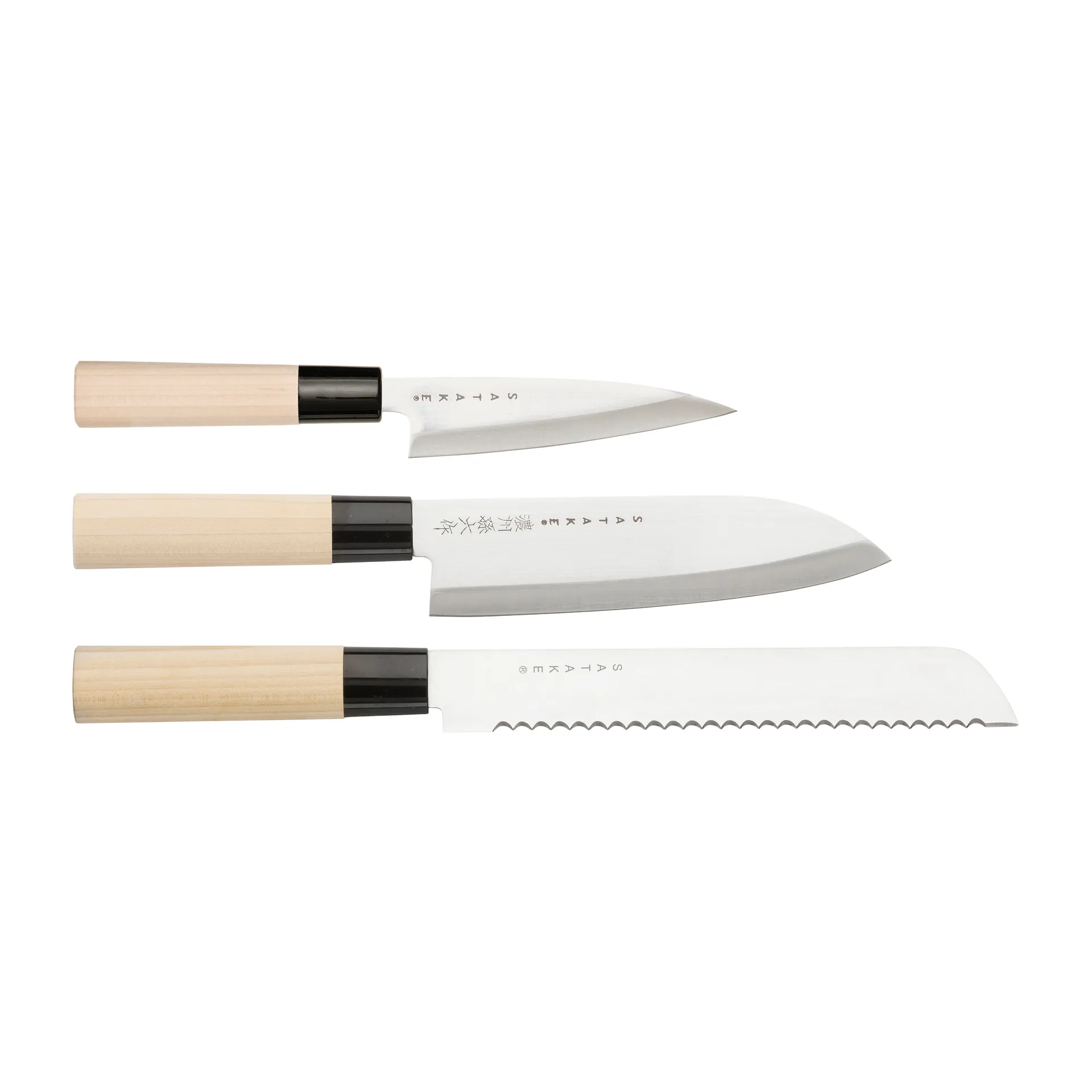 Satake Houcho Messerset 3 Teile, Hi Carbon Steel Satake